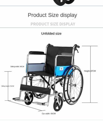 20 강도 노인 과 장애인 들 을 위한 휴대용 접이식 수동 휠체어